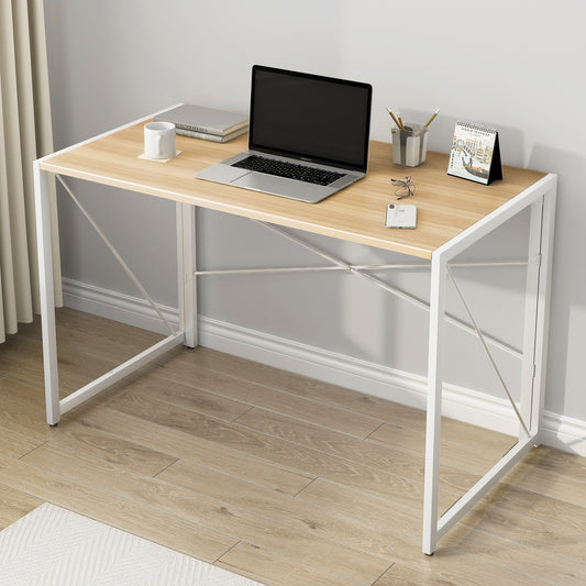 Folding Computer Desk for Home Office Oak