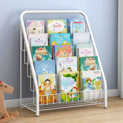 5-Tier Bookcase Storage Shelf Magazine Organizer