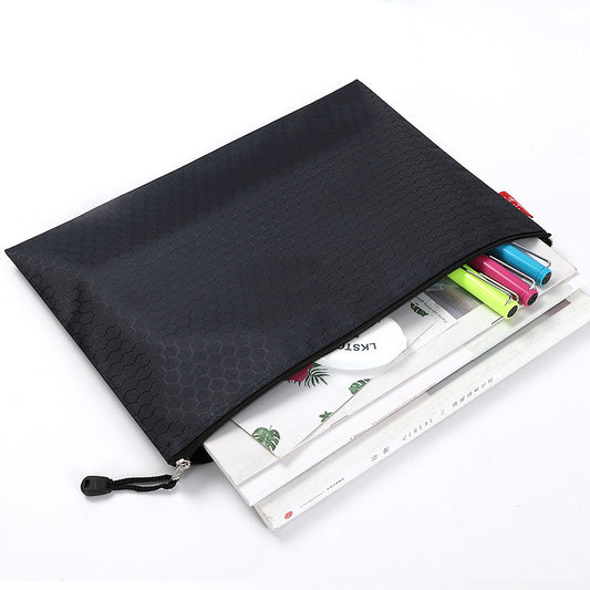 A4 Waterproof Document Organizer Stationery Holder Black