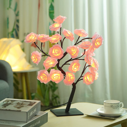 Rose Flower Tree  Lamp LED USB Night Light Romantic Home Decor