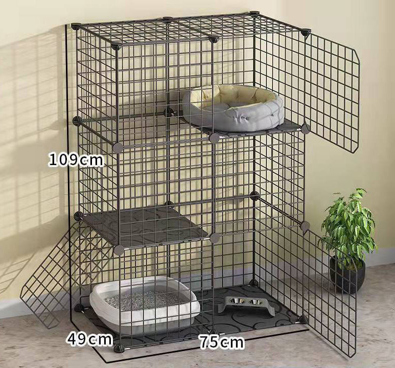 Large Pet Home Cat Cage Metal Wire Kennel Playpen Exercise Crate for Pets