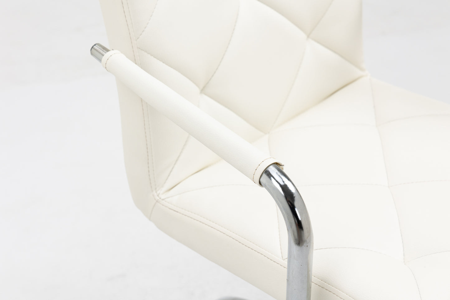 Ergonomic High-Back PU Leather Office Chair White