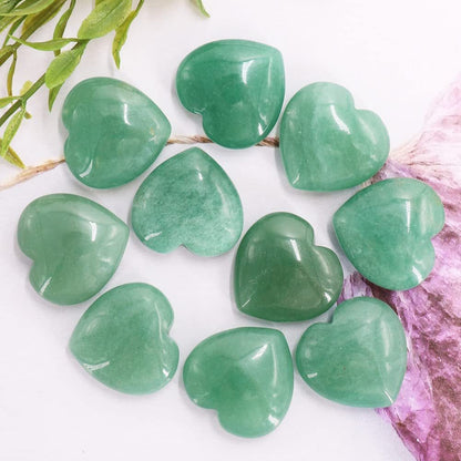 Natural Green Aventurine Heart Healing Crystal Gemstone