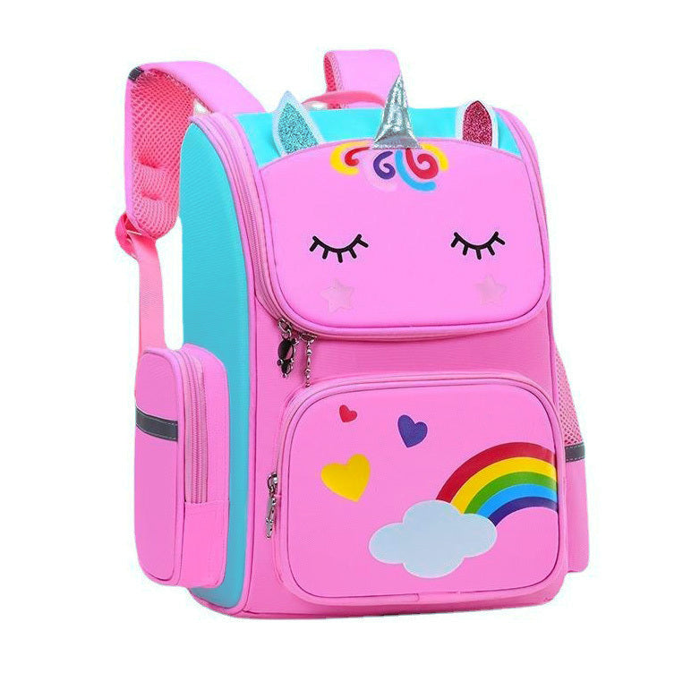 Adorable Unicorn Backpack for Girls Pink School Shoulder Bag