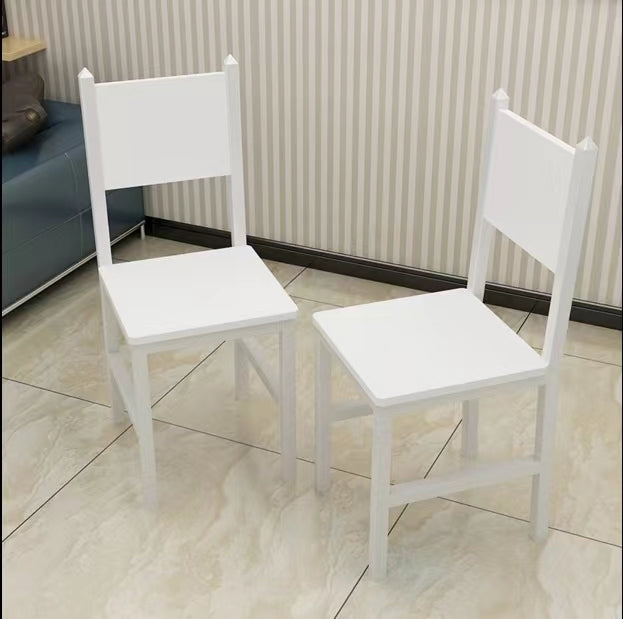 4 Piece Set Modern Wood Steel Dining Chairs White