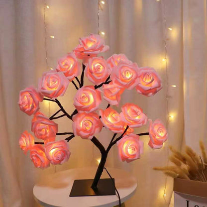 Rose Flower Tree  Lamp LED USB Night Light Romantic Home Decor