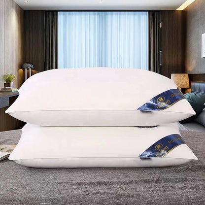 Medium Profile Standard Size Luxury Hotel Pillow for Ultimate Comfort White