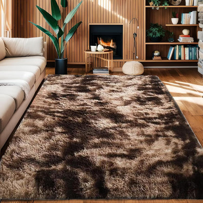 300 x 200 XL Soft Cozy Shag Rug Chocolate Mocha