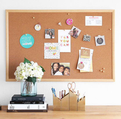 Large Corkboard Message Bulletin Notice Memo Board for Home Office