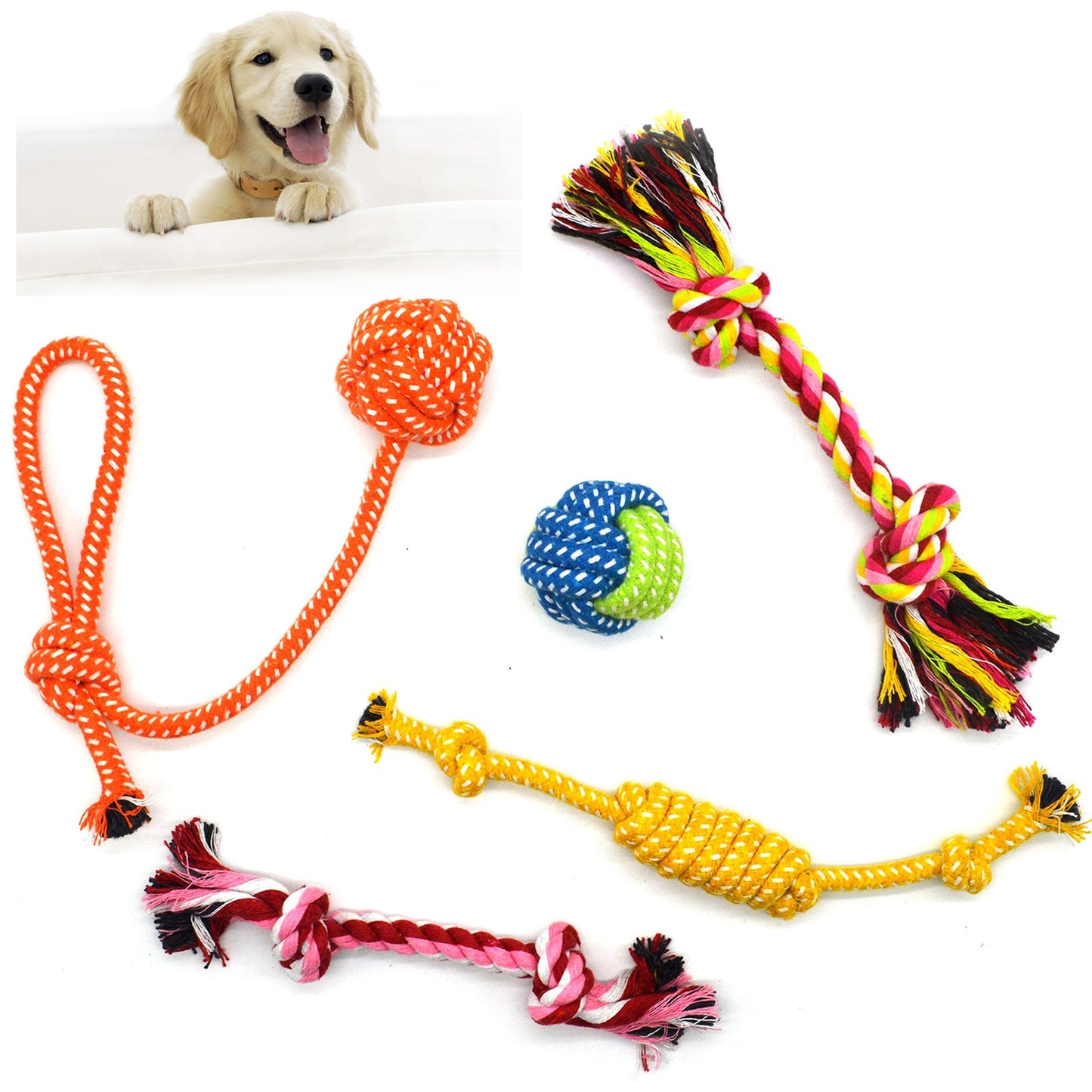 Interactive Dog Chew Toy Set for Aggressive Chewers