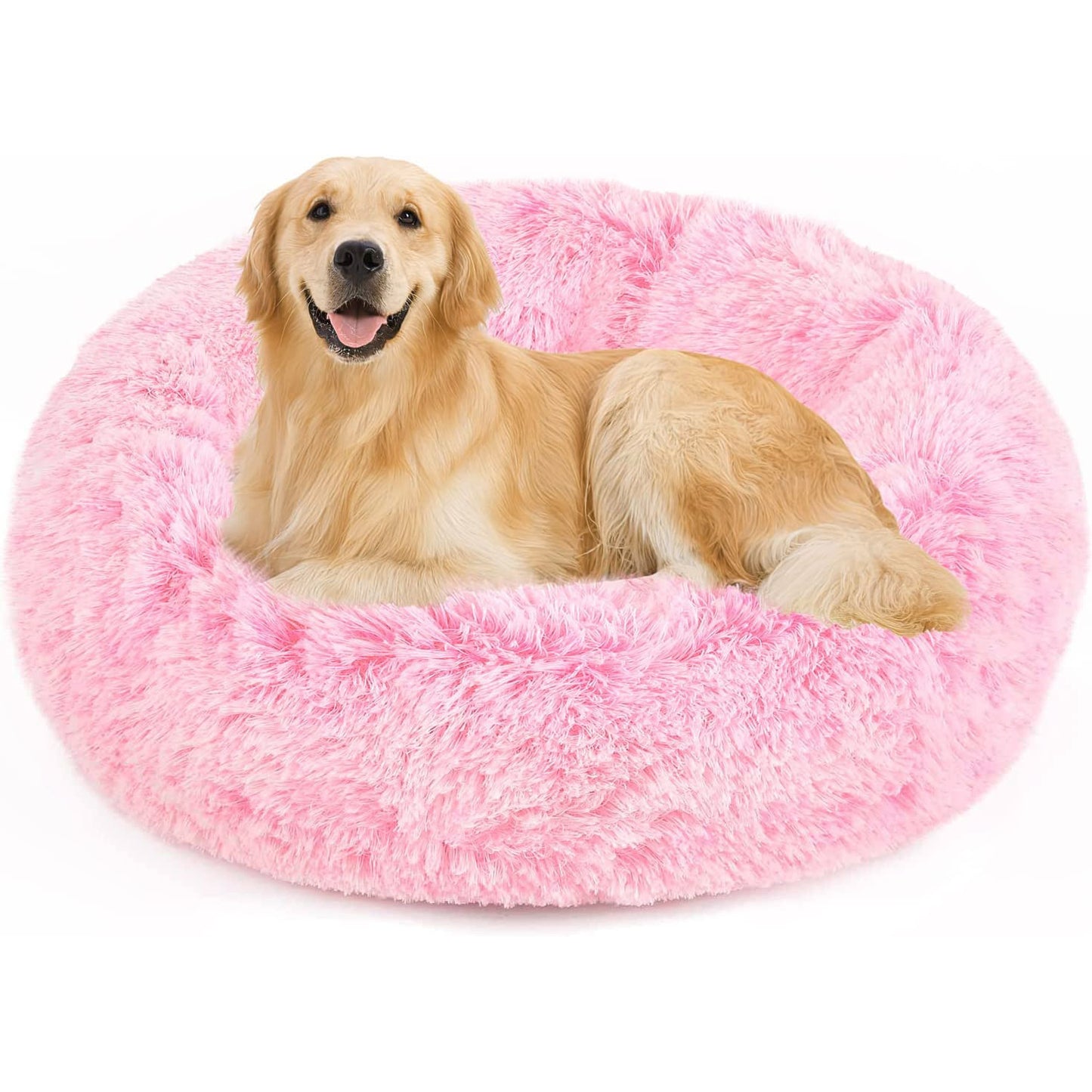 70cm Cozy Plush Soft Fluffy Pet Bed for Dogs and Cats Pink