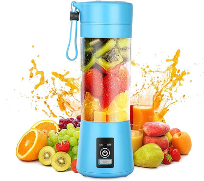 Portable Mini Smoothie Maker Glass Juicer Blender Blue