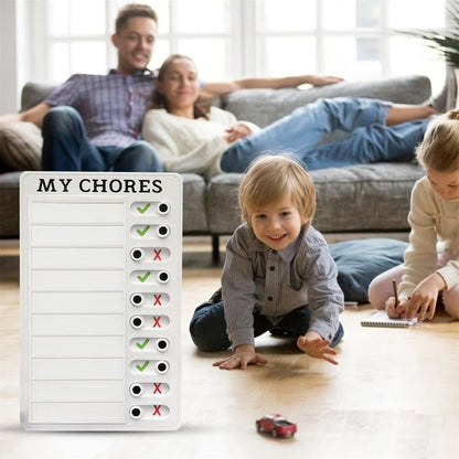 Reusable Chore Chart Checklist Memo Board Planner with Slider