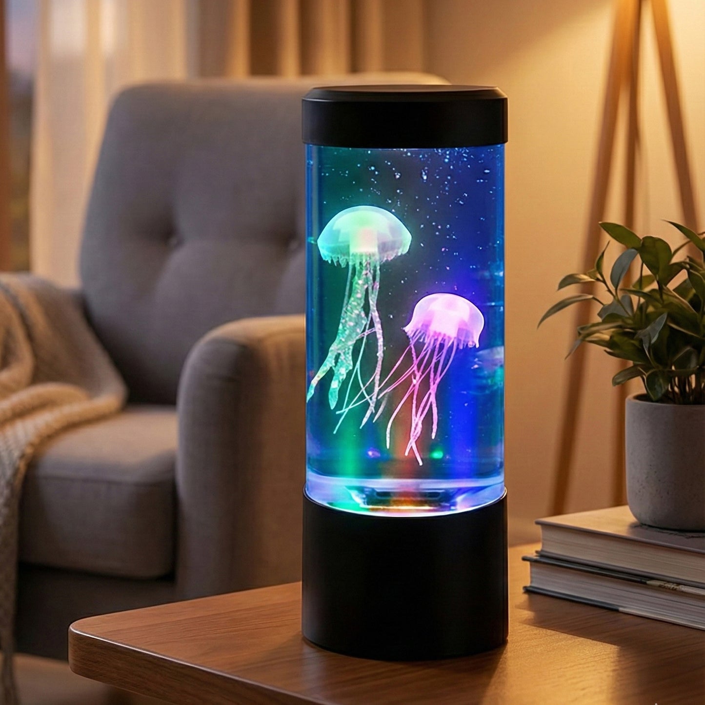 Mesmerizing Jellyfish Tank LED Night Light with Colour-Changing Sea Water Lamp