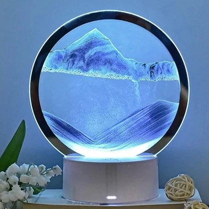 3D Moving Sand Art LED Table Lamp with Colour-changing Night Light