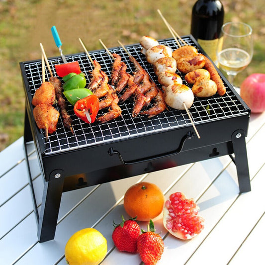 Compact Portable BBQ Charcoal Grill for Outdoor Cooking and Camping