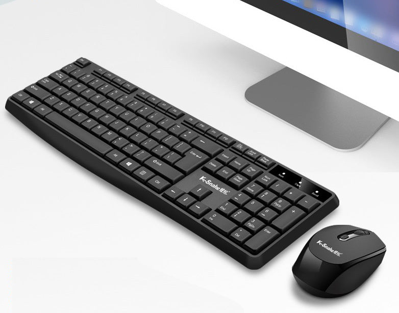 Full Size Professional Wireless Keyboard and Mouse Combo Set for Office Use