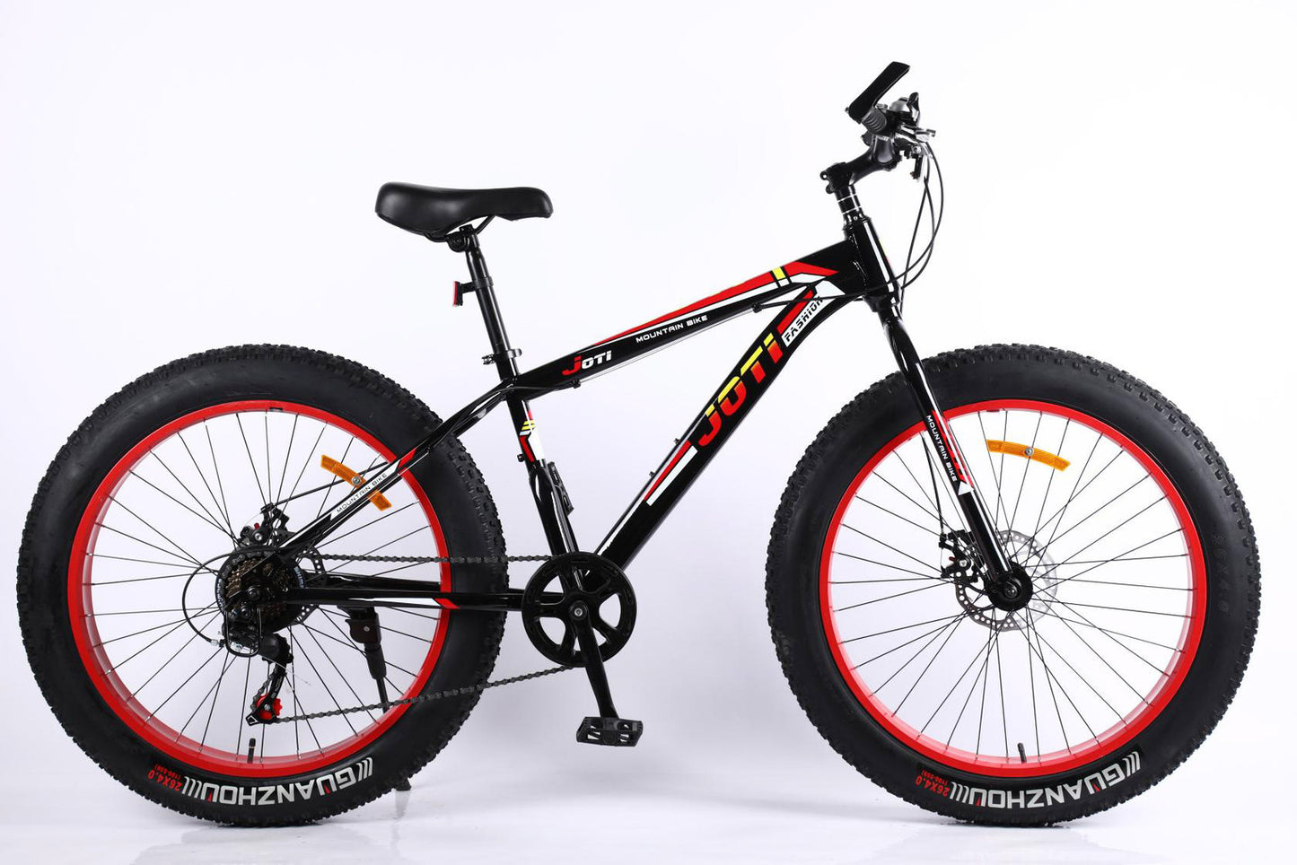 Heavy Duty Fat Tire Mountain Bike Premium Red & Black