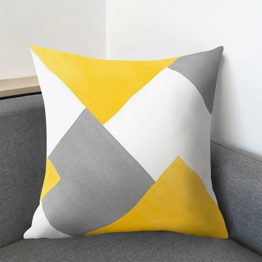 Soft Plush Geometric Decorative Throw Pillow for Home Decor