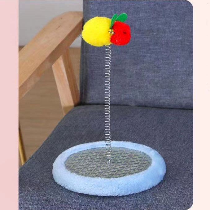 Interactive Cat Scratching Toy with Spring Bee Teaser