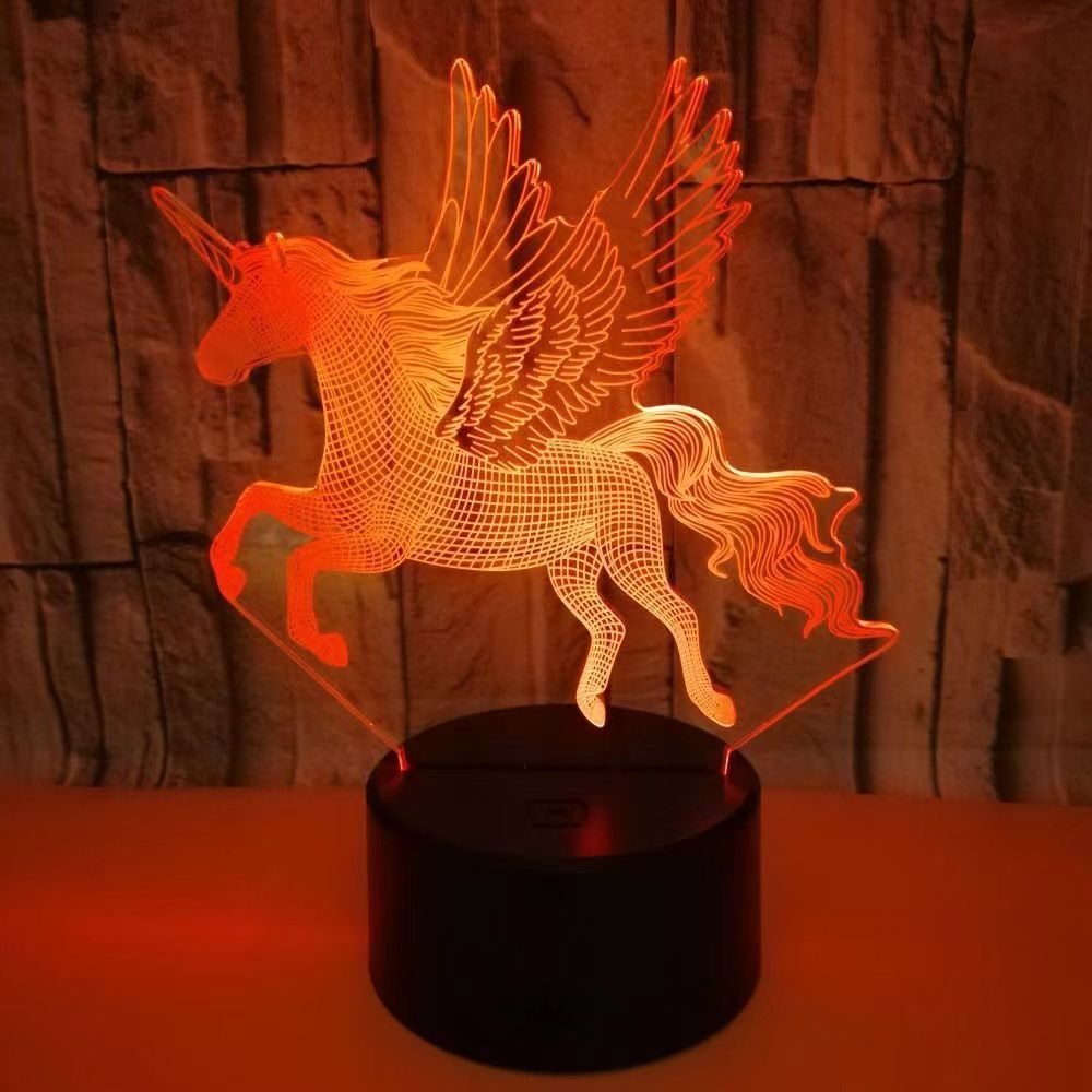 Enchanting 3D Magic Unicorn LED Night Light with Colour-Changing Feature