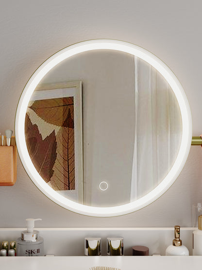 LED Vanity Table with Mirror and Storage Drawers for Makeup and Beauty