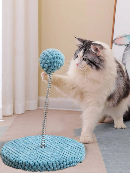 Interactive Cat Scratching Toy with Spring Teaser