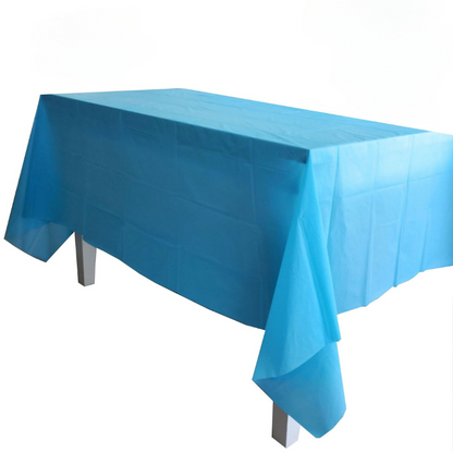 Large Disposable Party Tablecloth Rectangle Table Cover Blue