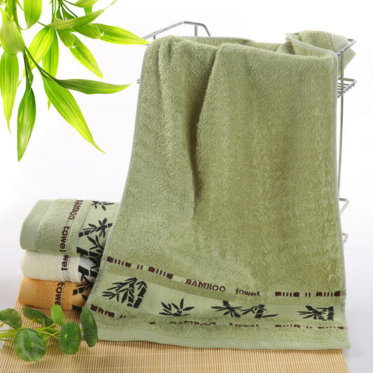 Large Bamboo Bath Towel Soft Absorbent Earthy Green