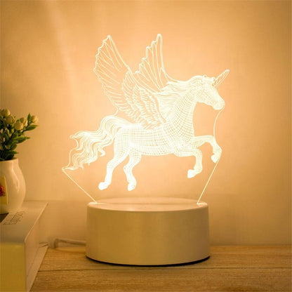 Enchanting 3D Magic Unicorn LED Night Light with Colour-Changing Feature