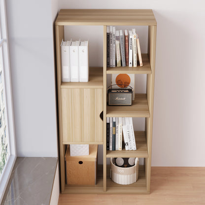 Oak Organizer Bookcase Storage Display Shelf Cabinet Closet