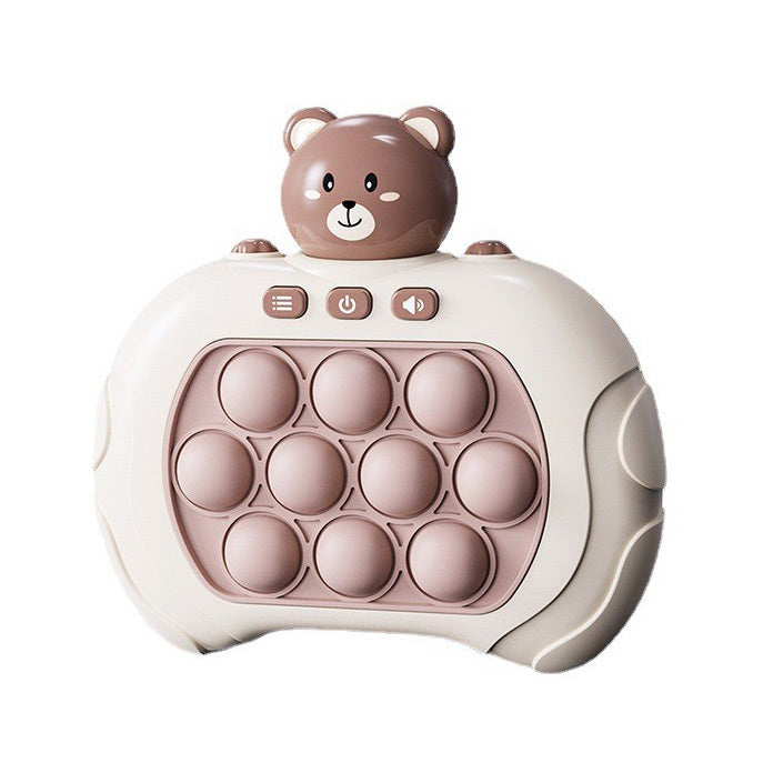 Cute Bear Light Up Push Pop Fidget Game Console for Kids