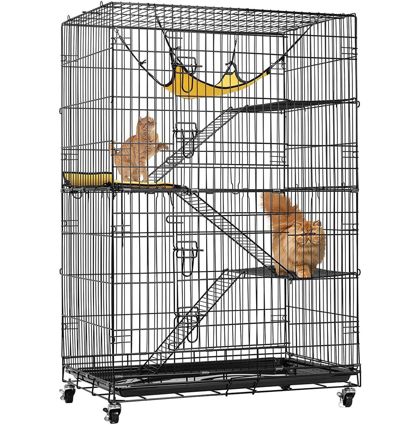 XL Large 4 Tier Cat Bird Cage Playpen Exercise Crate for Pets