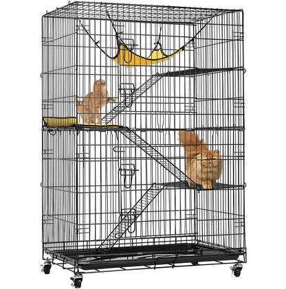 XL Large 4 Tier Cat Bird Cage Playpen Exercise Crate for Pets