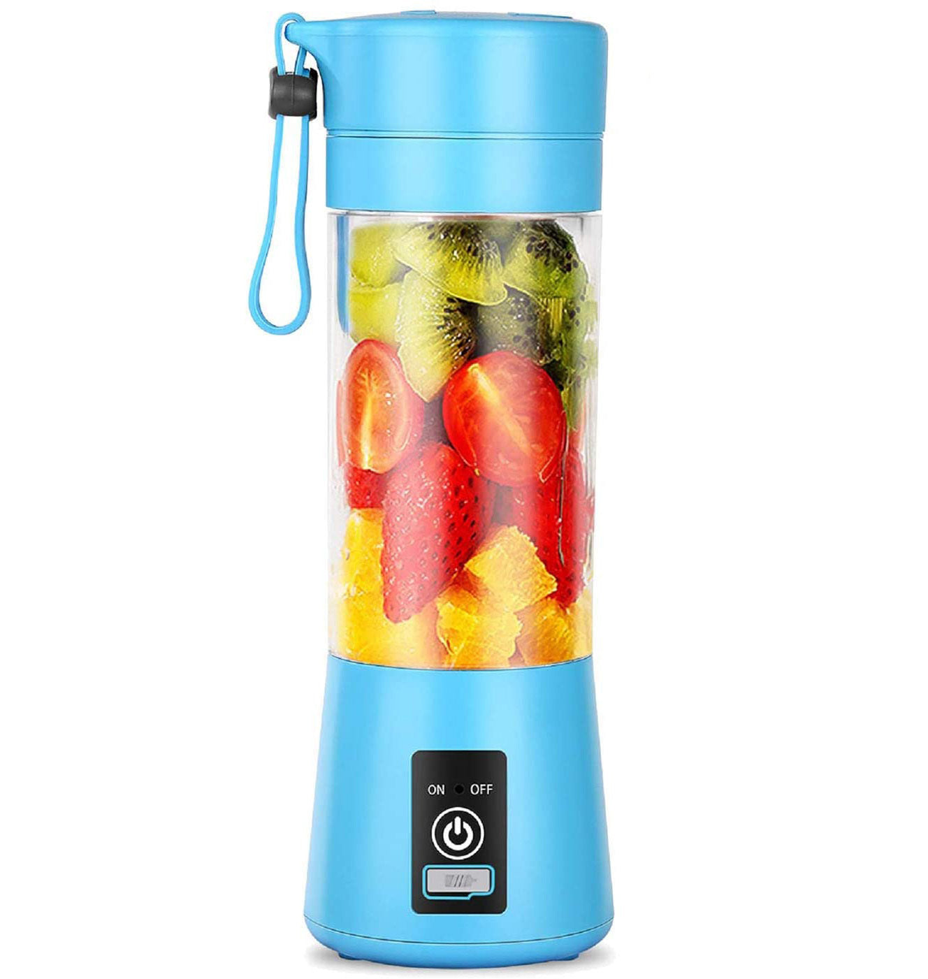 Portable Mini Smoothie Maker Glass Juicer Blender Blue