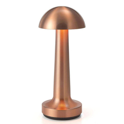 Cordless Touch Sensor LED Table Lamp Rose Gold Dome