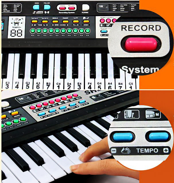 61 Keys Deluxe Electronic Musical Keyboard Toy Piano for Kids and Beginners