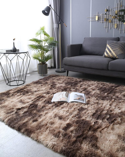 300 x 200 XL Soft Cozy Shag Rug Chocolate Mocha