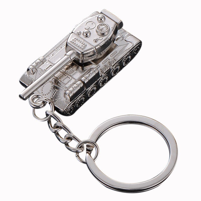 Miniature 3D Tank Keychain Metal Keyring for Military Enthusiasts