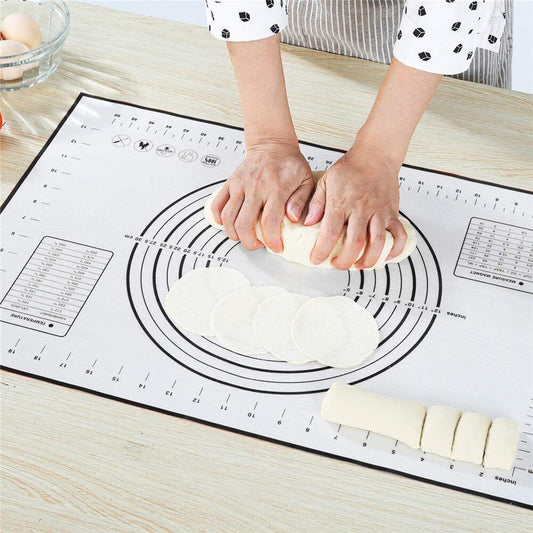 Non Stick Silicone Baking Mat with Measurements for Pastry and Dough Making Black