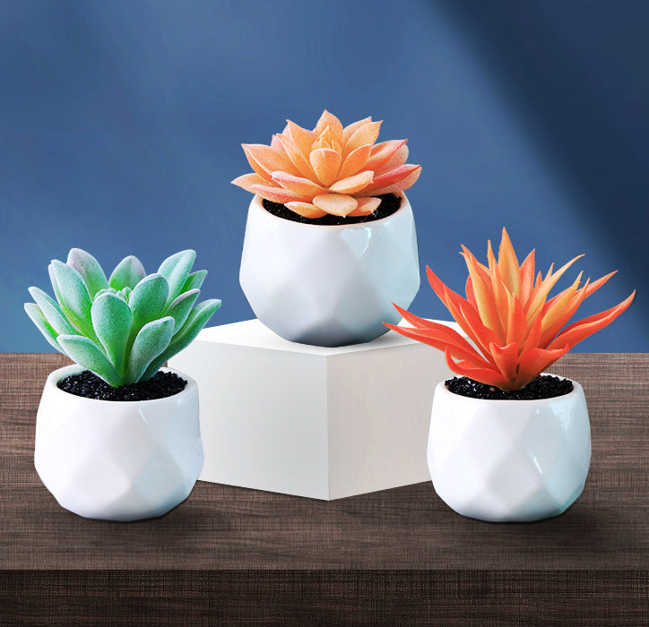 Small Lifelike Artificial Succulent Plant for Home Decor