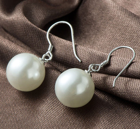 Elegant Sterling Silver Pearl Drop Earrings