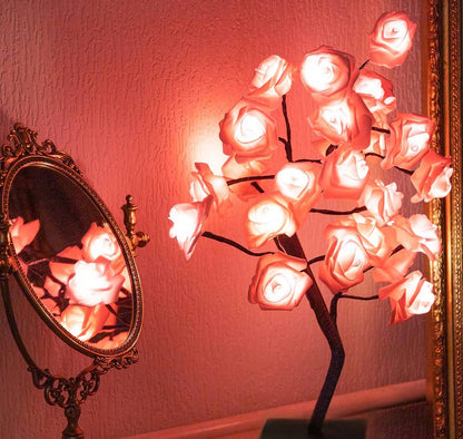 Rose Flower Tree  Lamp LED USB Night Light Romantic Home Decor