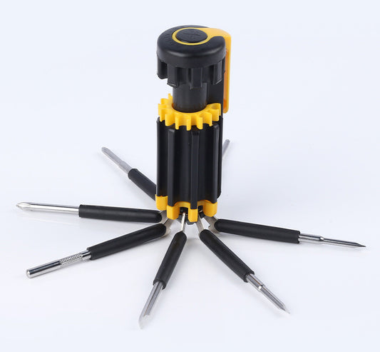 8-in-1 Multi-Tool Screwdriver with LED Flashlight Kit