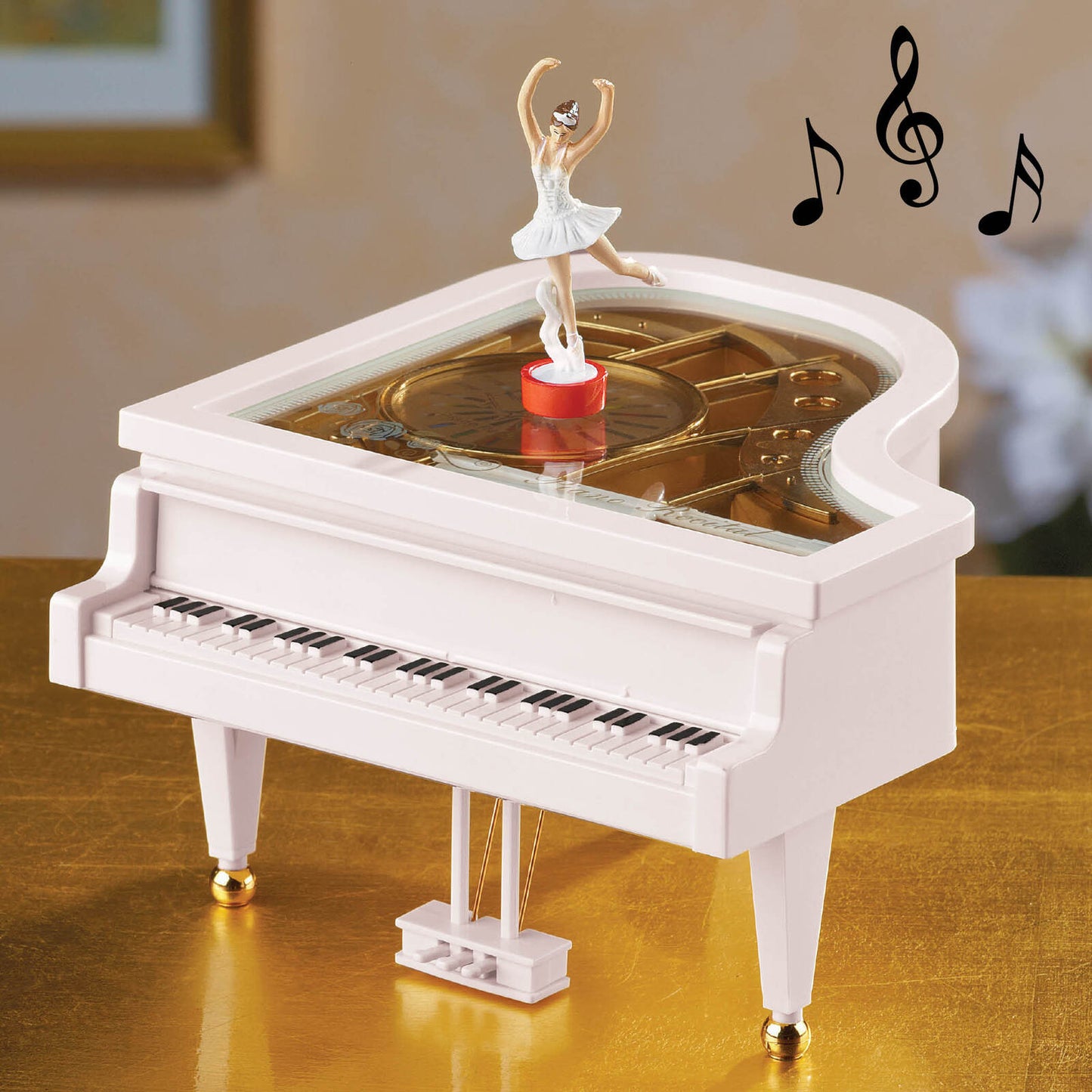 Elegant Classic Piano Dancing Ballerina Music Box