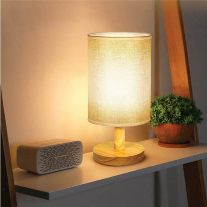 Elegant Wooden LED Table Lamp Night Light for Cozy Ambiance