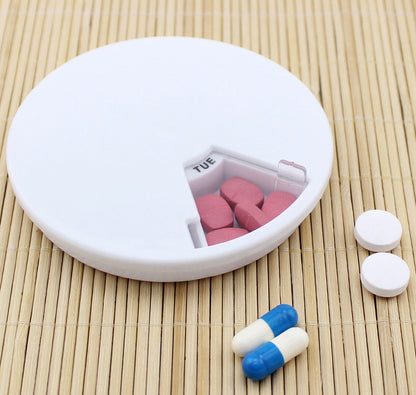 7 Day Weekly Medication Organizer Pill Box Holder for Easy Tablet Storage