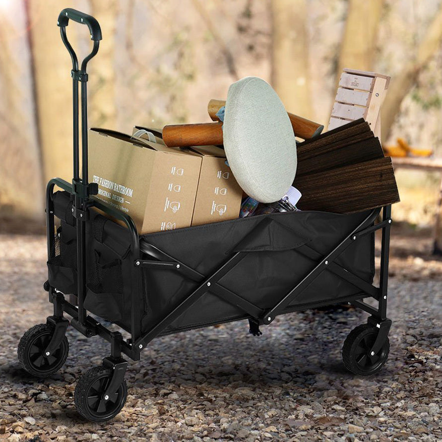 Heavy Duty Outdoor Folding Beach Cart Utility Garden Camping Wagon