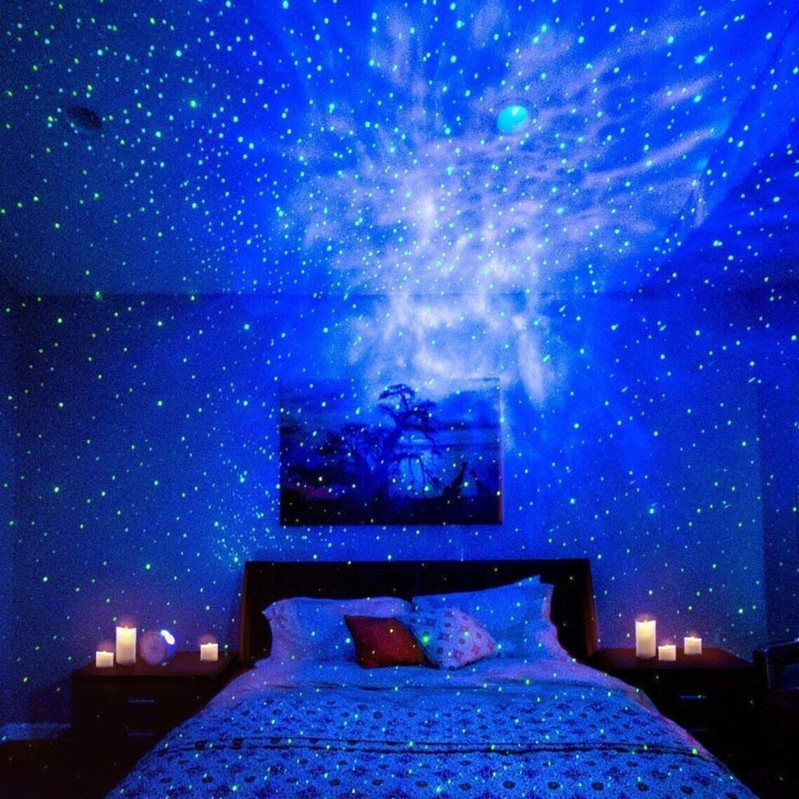 Starry Night LED Projector Lamp Bluetooth Speaker Night Light for Kids and Adults