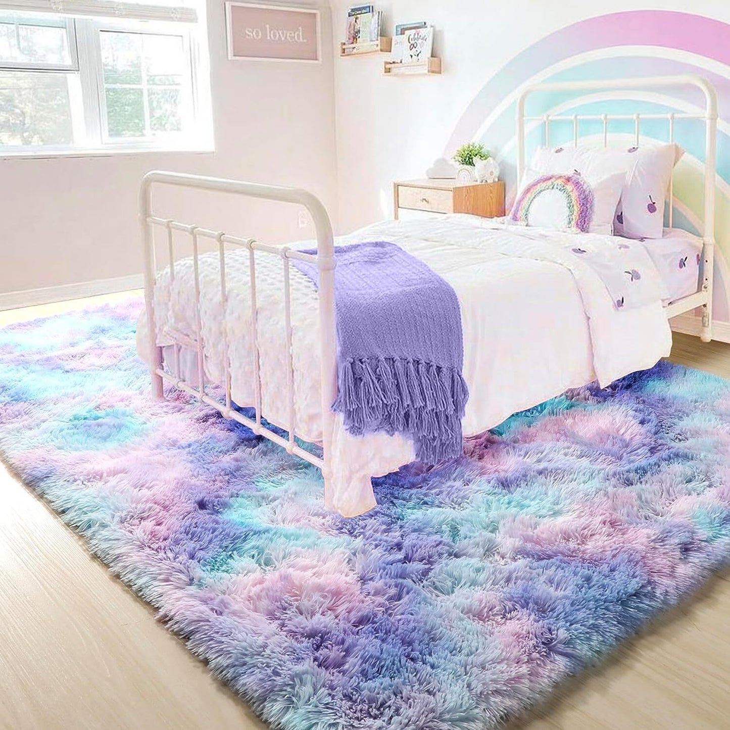 XL 300 x 200 Dreamy Shag Rug Soft and Cozy Purple